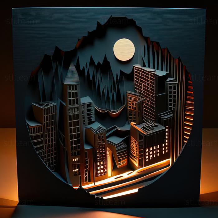 3D model st night city (STL)